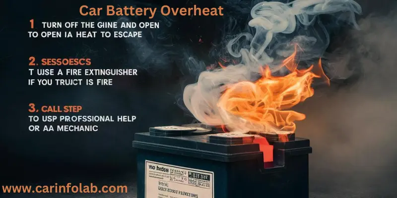 A Battery Overheating in a Car a Battery Overheating in a Car